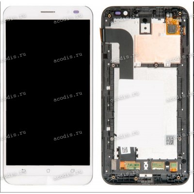 5.5 inch ASUS ZB552KL (ZenFone Go) (LCD+тач) белый с рамкой 1280x720 LED  разбор / оригинал