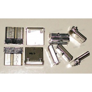 MicroUSB 3.0 Jack Type B 5x2 pin Asus T300CHI-1A SMD (#12235, 12013-00020900, 12013-00021000) MICRO USB3.0 10P 2.1CH STD R/A FOXCONN / UMB1511-NT221-9H
