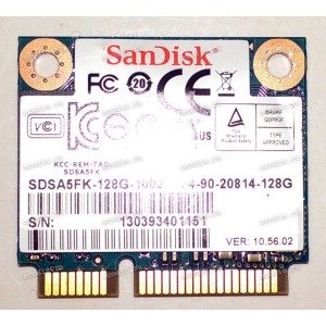 miniPCI-E SSD mSATA 128GB SanDisk SDSA5FK-128G-1002Q half size (03B03-00031300, 54-90-20814-128G) miniPCI-E SSD mSATA 128GB SanDisk SDSA5FK-128G-1002Q half size (03B03-00031300, 54-90-20814-128G)