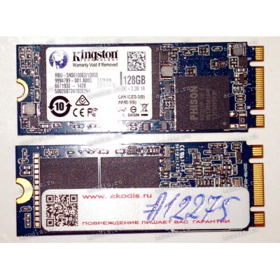 NGFF M.2 2260 SSD B&M key SATA 128GB Kingston RBU-SNS6100S3/128GD (03B03-00034000) SSD SATA3 128GB M.2 2260/S8FM08.0