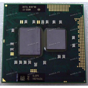 Процессор Socket G1 (rPGA988A) Intel Core i3-350M (p/n: SLBPK) (2.27GHz, 2x256KB L2, 3MB L3, MCP 32nm, 0.725–1.4 V, 1288pin, 35W)