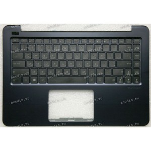 Keyboard Asus E402MA-1R + topcase + touchpad (0KNL0-4120RU00, 90NL0033-R31RU0) (Black-DarkBlue/Matte/RUO)