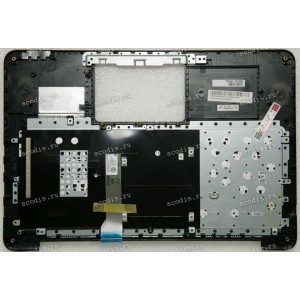 Keyboard Asus E402MA-1R + topcase + touchpad (0KNL0-4120RU00, 90NL0033-R31RU0) (Black-DarkBlue/Matte/RUO)