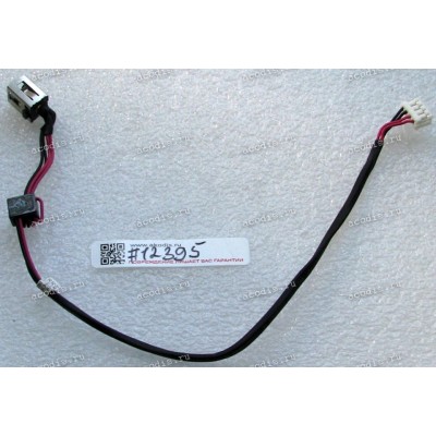 DC Jack Lenovo IdeaPad G470, G475, G570, G575, G580, G585, G770, G780, N580, N585, U460, U460S, Y470 (QIWG5, DC30100H800, DC30100CS00, PIWG2, DC30100C200, FRU: B107061) + cable 250 mm + 4 pin