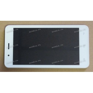 5.0 inch Digma Linx C500 3G (LCD+тач) белый с рамкой 854x480 LED  разбор / оригинал