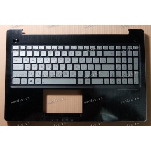 Keyboard Asus N550JV-1A + topcase (0KNB0-6625AR00, 13NB0231AM0121) (Silver-Black/Matte/RUO/LED)