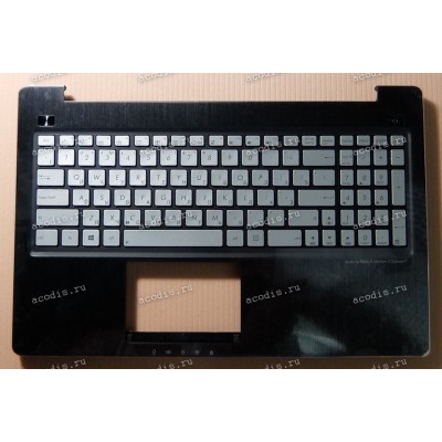 Keyboard Asus N550JV-1A + topcase (0KNB0-6625AR00, 13NB0231AM0121) (Silver-Black/Matte/RUO/LED)