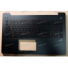 Keyboard Asus N550JV-1A + topcase (0KNB0-662ARU00, 13N0-QXA0411, 13NB04L3AM0211) (Black-Black/Matte/RUO/LED)