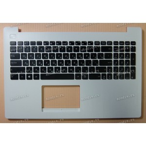Keyboard Asus X553MA-1G + topcase (0KN0-610MRU00, 90NB04X2-R31RU0) (Black-White/Matte/RUO) черная матовая