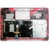 Keyboard Asus E402MA-1R + topcase + touchpad (0KNL0-4120RU00, 90NL0031-R31RU0) (Black-Red/Matte/RUO)