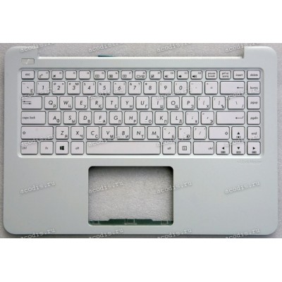 Keyboard Asus E402MA-2A + topcase + touchpad (0KNL0-4121RU00, 90NL0032-R31RU0) (White-White/Matte/RUO)
