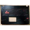 Keyboard Asus GL502V, GL502VT + topcase (13NB0AP1AP0311, 90NB0BJ1-R31RU0) (Black-Black/Matte/RUO/LED)
