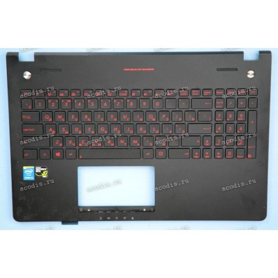 Keyboard Asus N56JR, N56J, N56V, N56VB, N56VV, N56VM, N56VJ, N56VZ + topcase (13NB03Z3AM0311, 33NJ8TCJNB0, 13NB03Z1P01011-1, 0KNB0-6628RU00, NJ8, NSK-UPM0R, 9Z.N8BBQ.M0R, NSK-UPMBU_A00)