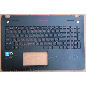 Keyboard Asus N56JR, N56J, N56V, N56VB, N56VV, N56VM, N56VJ, N56VZ + topcase (90NB03Z3-R31RU0, 13NB03Z3AM0311, 33NJ8TCJNB0)