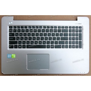 Keyboard Asus X756UA, X756UB, X756UJ, X756UQ, X756UW, X756UX + topcase (39XK9TCJN70, 13NB0A03AM0221)