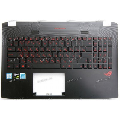 Keyboard Asus GL552JX + topcase (90NB07Z1-R31RU0, 13N0-RZA0F41, 13NB07Z1AP0341, 0KNB0-662GRU00, NSK-UPSBU, 9Z.N8BBU.S0R)