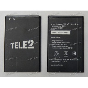 АКБ Tele2 Midi (3 pin 3,8v 1700mAh 6.46Wh) BL-231, new оригинальный