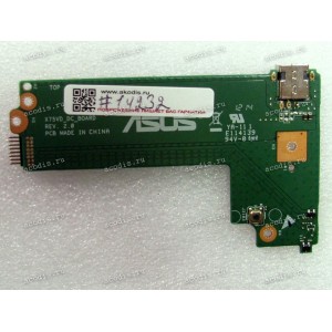 DC Jack board Asus X75A, X75VB, X75VC, X75VD (p/n 90R-NCODC1000U) 