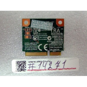 WLAN Half Mini PCI-E U.FL Atheros QCWB335 AW-NB130H 802.11B/G/N WLAN+BT4.0+HS Asus B451JA, G750JM, G750JS, G750JZ, N56JN, P751JA, PU450CD, PU451LD, PU550CA, PU551JA, PU551JD, PU551LA, PU551LD, X200MA, X450EA, X450MD, X450MJ, X550JD, X550JF, X550JK, X550JX