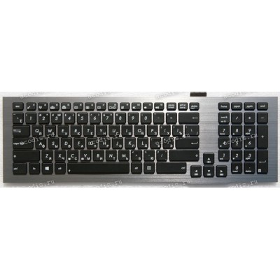 Keyboard Asus G75VX с рамкой 417mm, металл  (0KNB0-9414RU00)