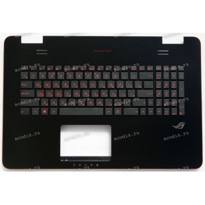 Keyboard Asus G771, N751JM-1D, N751JW чёрно-красный (90NB0756-R31RU0) + Topcase