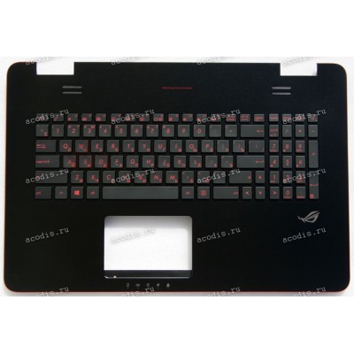 Keyboard Asus G771, N751JM-1D, N751JW чёрно-красный (90NB0756-R31RU0) + Topcase