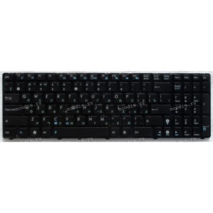 Keyboard Asus K52, K53, K54, N50, N51, N52, N53, N60, N61, N70, N71, N73, N90, P52, P53, K72, K73, A52, A72, UL50, W90, PRO5IJ, F50, X52, X55, X75, PRO5AVn, PRO64Vg, PRO7BJg, K54C, K54H, K54L, K54LY, K54S, K54SL, X54C, X54L, X54LY, черная , глянцевая рамк