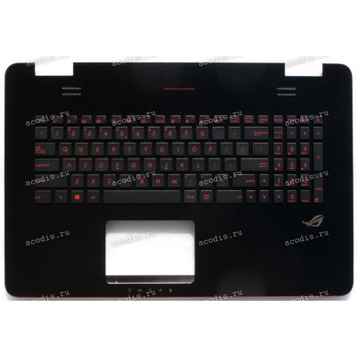 Keyboard Asus N751JM-1D, N751JW, G751 чёрно-красный (90NB0756-R31UI0) + Topcase