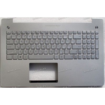 Keyboard Asus N550JA, N550JK, N550JV, N550JX, N550LF серебристая (13N0-P9A0241, 90NB00K1-R31RU0, 13NB00K1AM0241) + Topcase