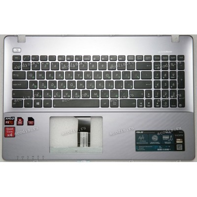 Keyboard Asus X550, X550Z серый металлик (13N0-PPA0301, 13N0-PPP0101) + Topcase