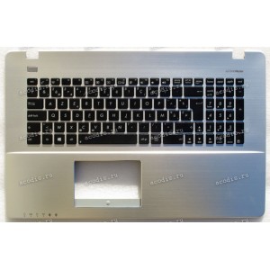 Keyboard Asus X750JA, X750JB, X750JN, X750LA, X750LB, X750LN, X750VB-3C серебристая (90NB01K2-R31BE0, 13N0-PIA0411) + Topcase