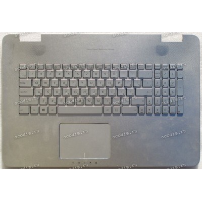 Keyboard Asus N751JK-1A, N751J, N751JX серебристая (90NB06K1-R31RU0, 13NB06K1AM0331) + Topcase