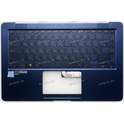 Keyboard Asus UX490UA, UX490F синий (13N1-1SA0421, 13N1-1SA0411, 13N1-1SA0J01)+ Topcase