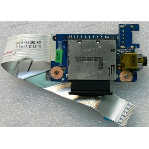 Audio & CardReader board & cable Lenovo G580, G585 (p/n QIWG5/QIWG6 LS-7986P, NBX00011K00)