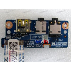 USB & Audio board & cable Lenovo Y510P  (p/n NBX0001760J, VIQY1 NS-A036 REV: 1.0)