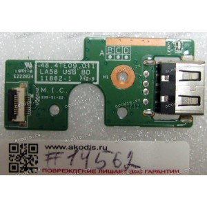USB board Lenovo B590 (p/n 48.4TE08.011, 55.4XB02.001G LA58 USB BD 11862-1)