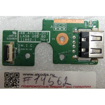 USB board Lenovo B590 (p/n 48.4TE08.011, 55.4XB02.001G LA58 USB BD 11862-1)