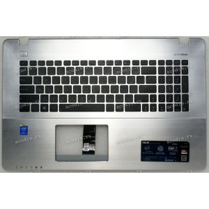 Keyboard Asus X750V, K750J серебристая (13N0-PIA0371, 13N0-PIA0411) + Topcase