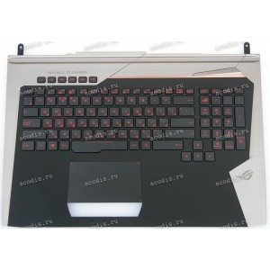 Keyboard Asus G752VM-1A чёрный окантовка русифицированная (90NB0D61-R30RU0)+Topcase