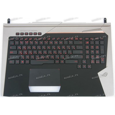 Keyboard Asus G752VM-1A чёрный окантовка русифицированная (90NB0D61-R30RU0)+Topcase