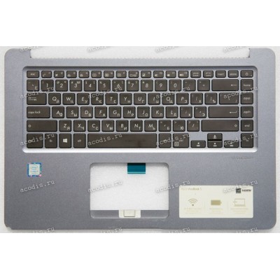 Keyboard Asus X510UA, X510UR серый русифицированная (39XKGTCJN80, 13NB0FQ5AP0201)+Topcase