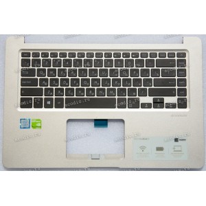 Keyboard Asus S510U, S510UN, S510UQ, S510UA золотистый русифицированная (39XKGTCJN00)+Topcase