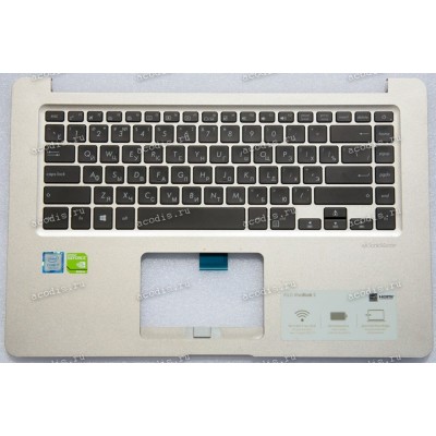 Keyboard Asus S510U, S510UN, S510UQ, S510UA золотистый русифицированная (39XKGTCJN00)+Topcase