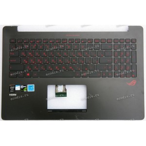 Keyboard Asus G501JW чёрный матовый русифицированный (13NB07D3AM0121)+Topcase