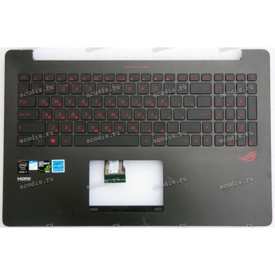 Keyboard Asus G501JW чёрный матовый русифицированный (13NB07D3AM0121)+Topcase