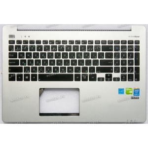 Keyboard Asus S551LA, S551LB-1A, S551LN серебристый русифицированный (13NB0261AM1201, 90NB02A0-R30190)+Topcase