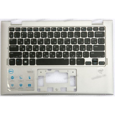Keyboard Dell Inspiron 11 3147 серый русифицированный (07W4K6) +Topcase