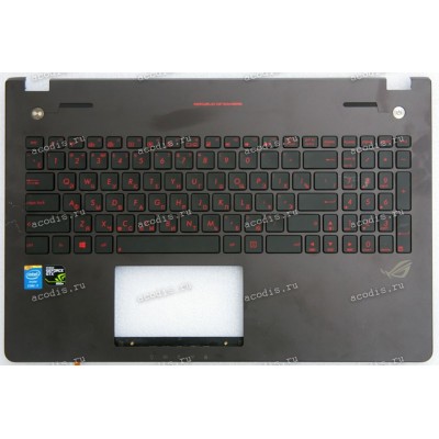 Keyboard Asus G56JK чёрный матовый русифицированный (13NB06D5AM0201) +Topcase
