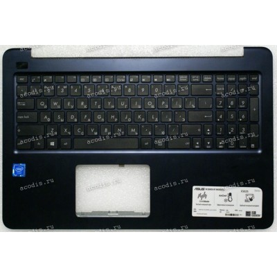 Keyboard Asus E502S тёмно-синяя русифицированная (13NL0022AP0101) + Topcase