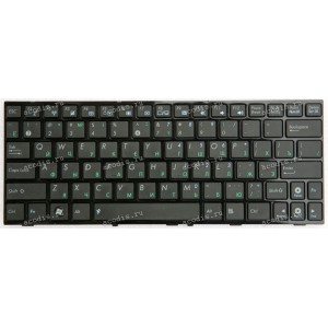 Keyboard Asus Eee PC T101MT русифицированная, чёрная матовая в глянцевой рамке (V103662DS1, 04GOA1L2KRU00-1, 0KNA-1L1RU01)